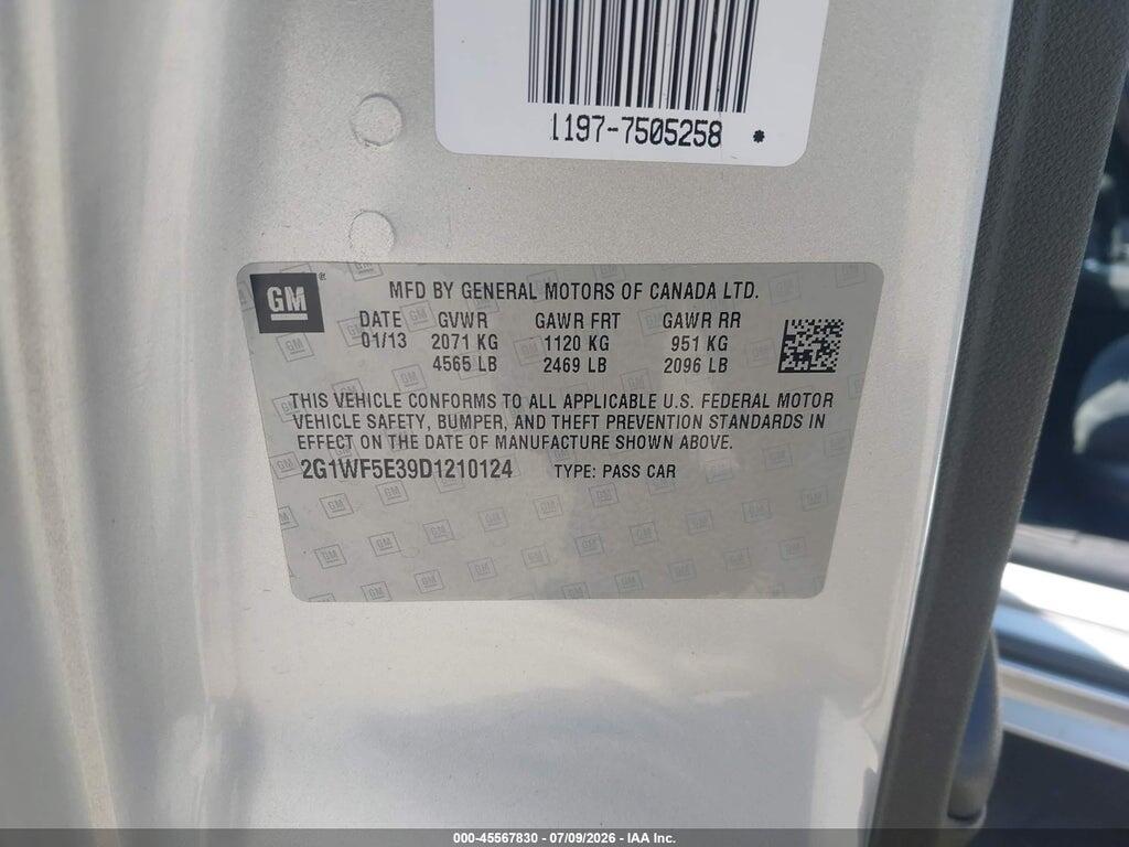 2G1WF5E39D1210124 2013 CHEVROLET IMPALA photo no. 9