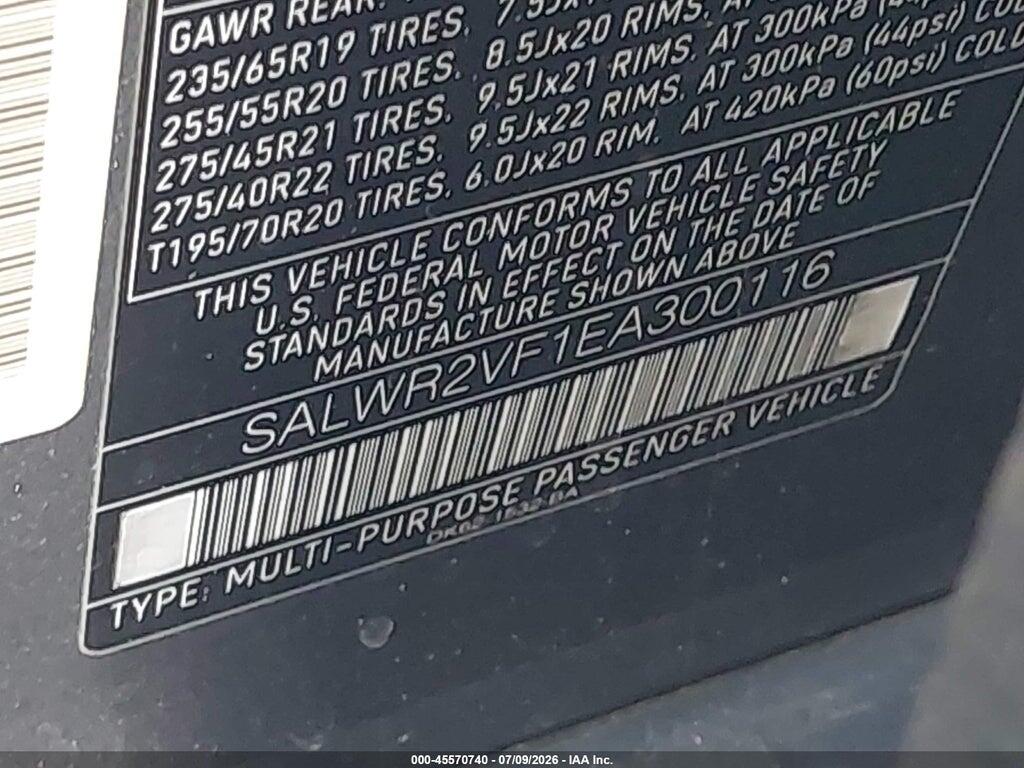 SALWR2VF1EA300116 2014 LAND ROVER RANGE ROVER SPORT photo no. 9