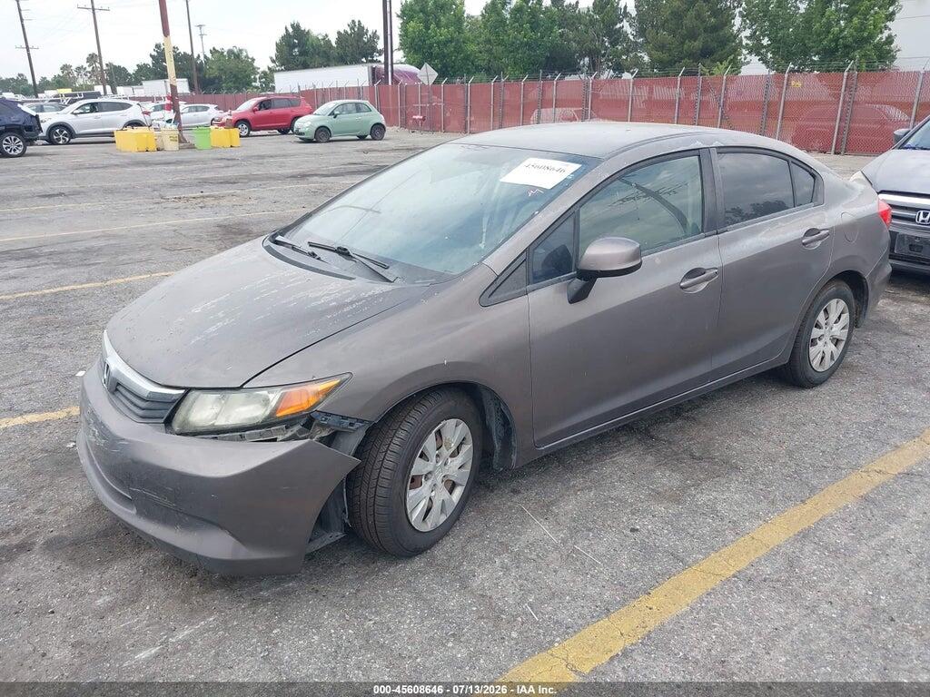 2HGFB2F56CH529263 2012 HONDA CIVIC photo no. 2