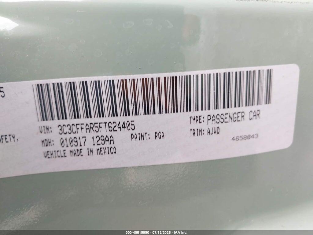 3C3CFFAR5FT624405 2015 FIAT 500 photo no. 9