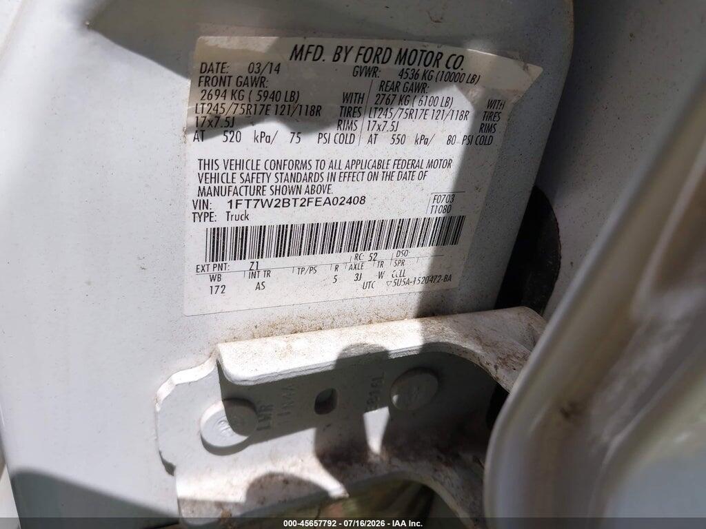 1FT7W2BT2FEA02408 2015 FORD F-250 photo no. 9