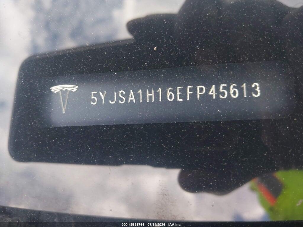 5YJSA1H16EFP45613 2014 TESLA MODEL S photo no. 9