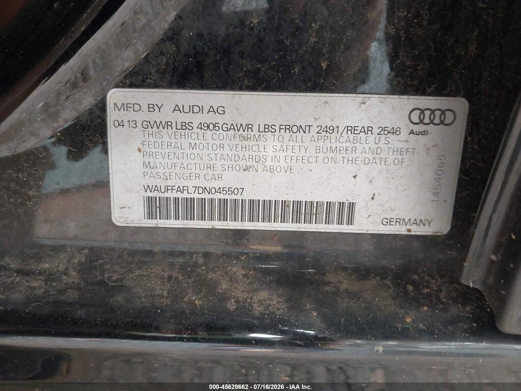 WAUFFAFL7DN045507 2013 AUDI A4 photo no. 9