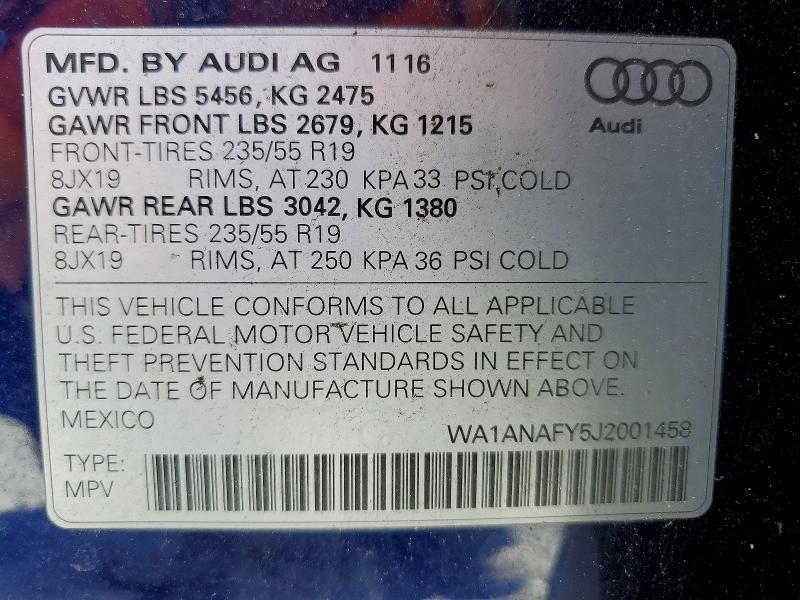 2018 AUDI Q5 PREMIUM — Фото 14 из 14
