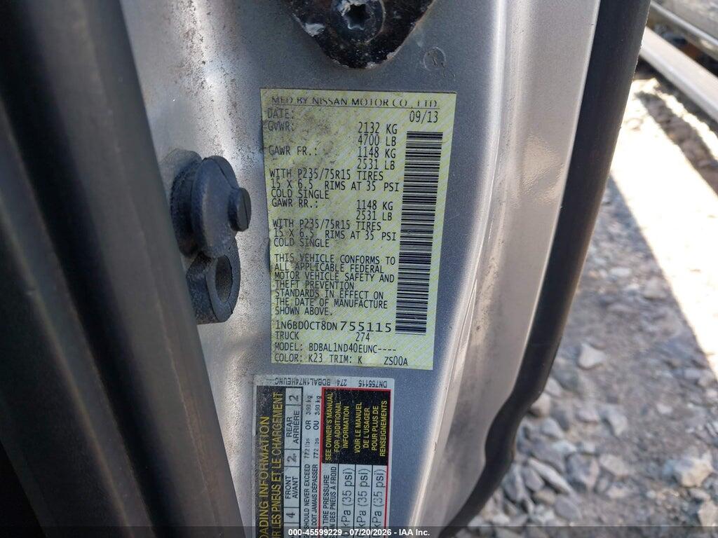 1N6BD0CT8DN755115 2013 NISSAN FRONTIER photo no. 9