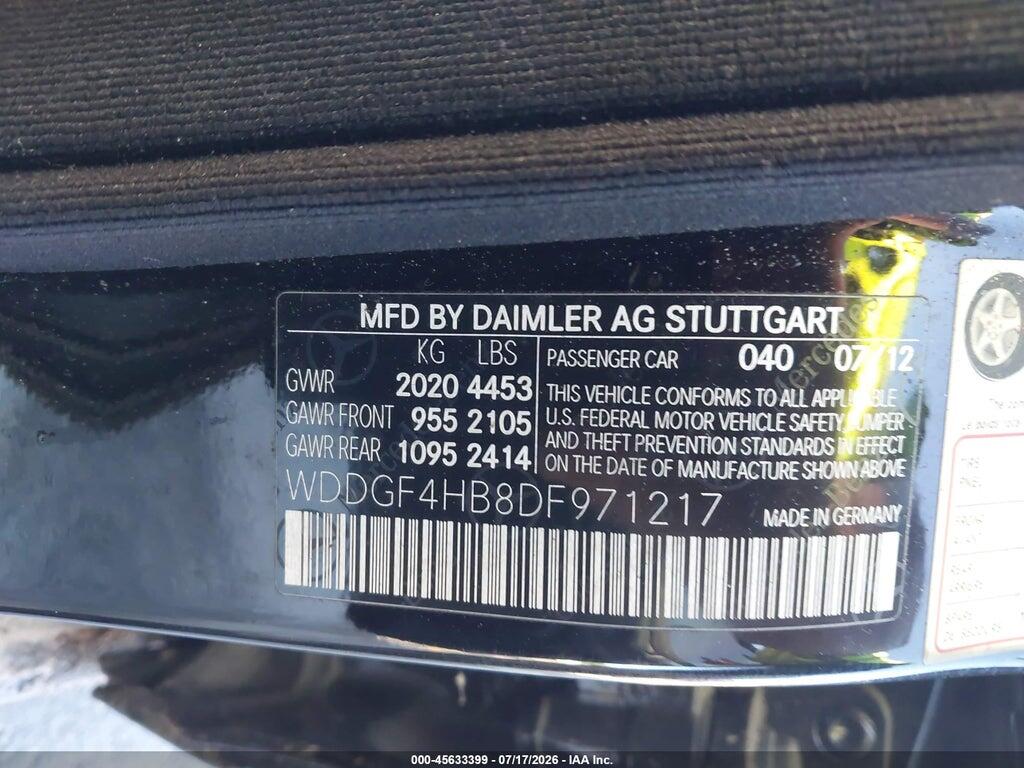 WDDGF4HB8DF971217 2013 MERCEDES-BENZ C 250 photo no. 9