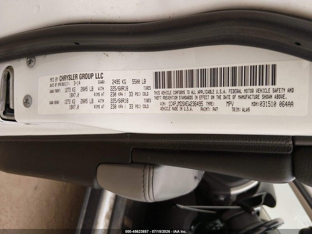 1C4PJMDSXEW236495 2014 JEEP CHEROKEE photo no. 9