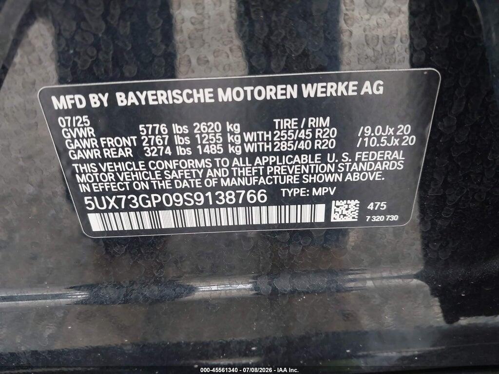 5UX73GP09S9138766 2025 BMW X3 photo no. 9