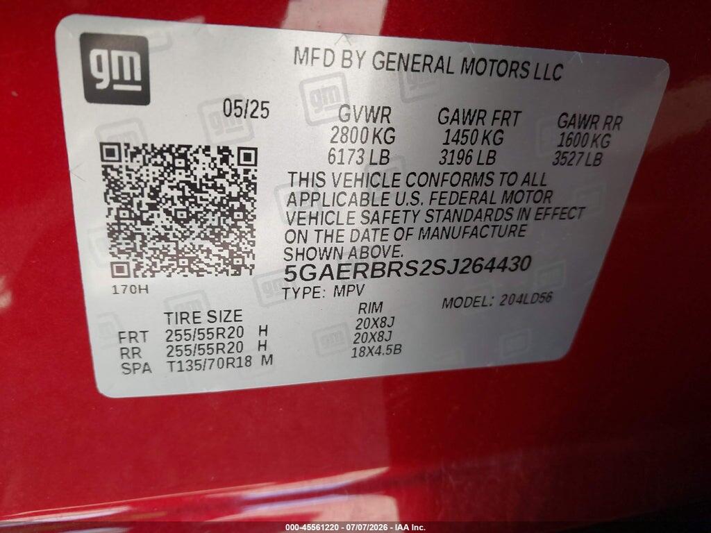 5GAERBRS2SJ264430 2025 BUICK ENCLAVE photo no. 9