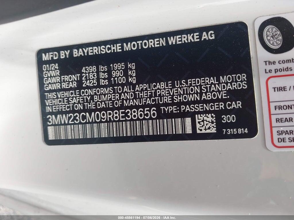 3MW23CM09R8E38656 2024 BMW 230I photo no. 9