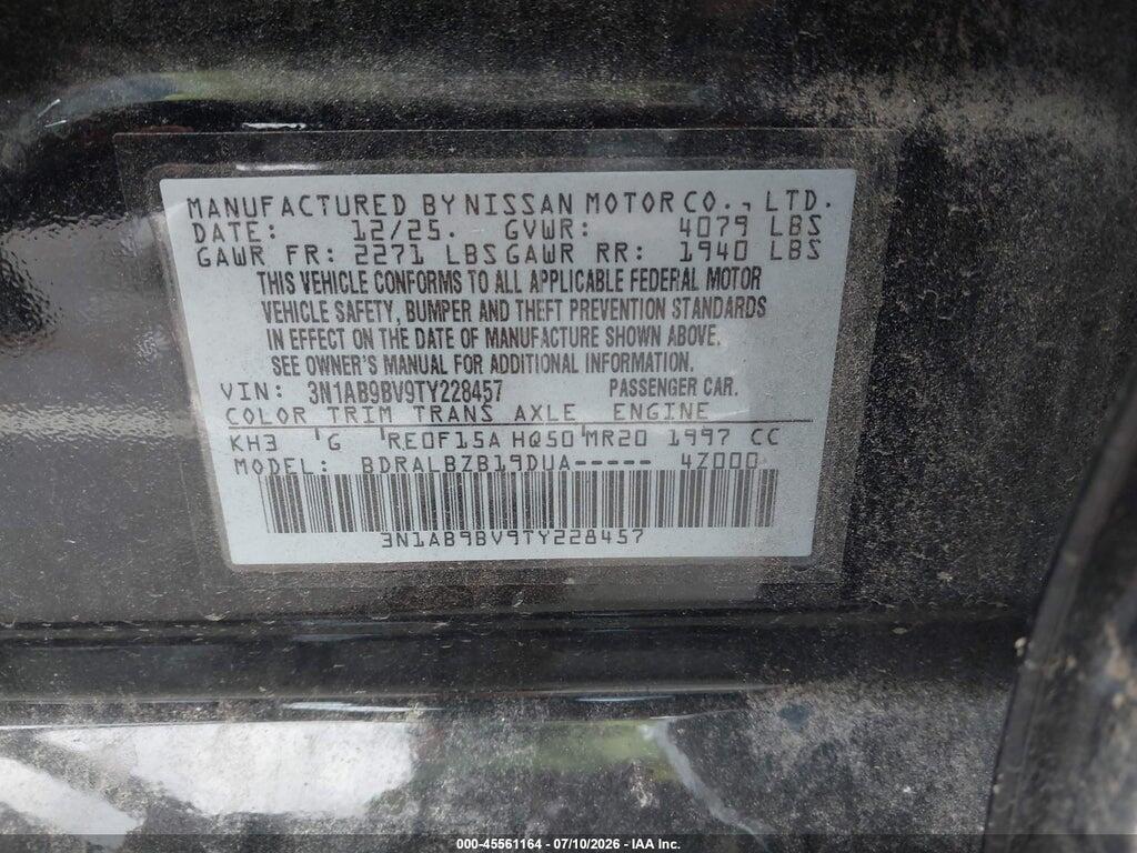 3N1AB9BV9TY228457 2026 NISSAN SENTRA photo no. 9