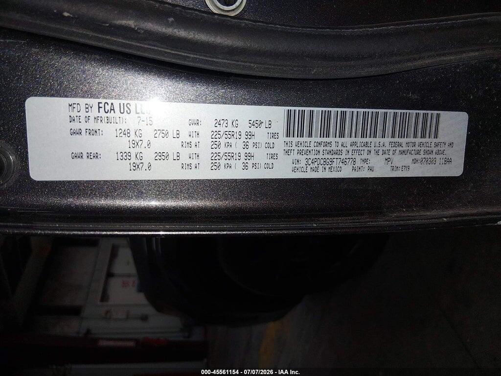 3C4PDCBG9FT746778 2015 DODGE JOURNEY photo no. 9