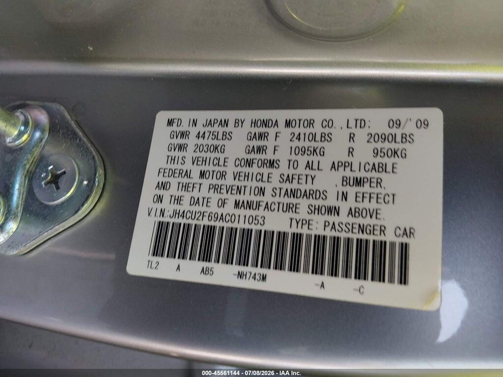 JH4CU2F69AC011053 2010 ACURA TSX photo no. 9