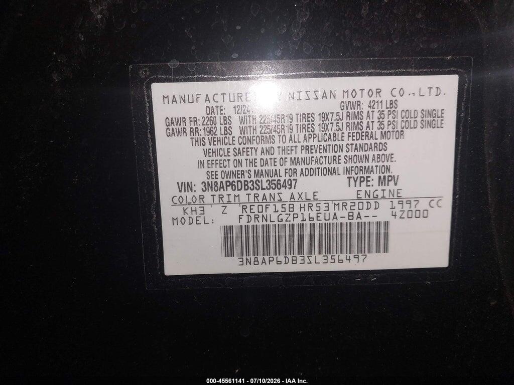 3N8AP6DB3SL356497 2025 NISSAN KICKS photo no. 9