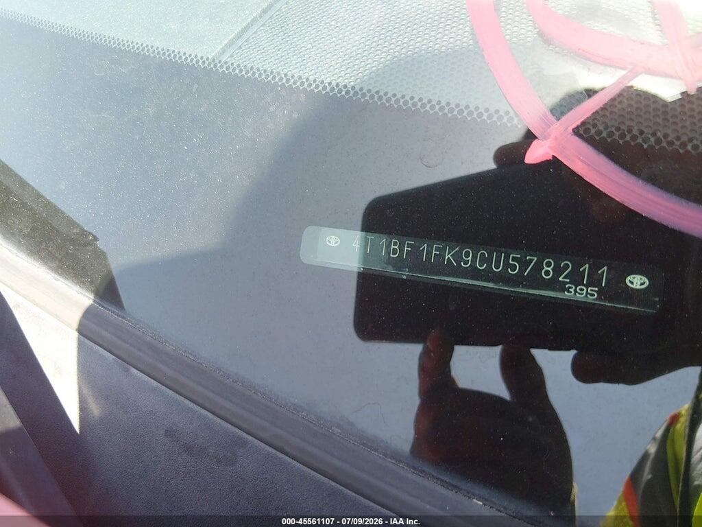 4T1BF1FK9CU578211 2012 TOYOTA CAMRY photo no. 9