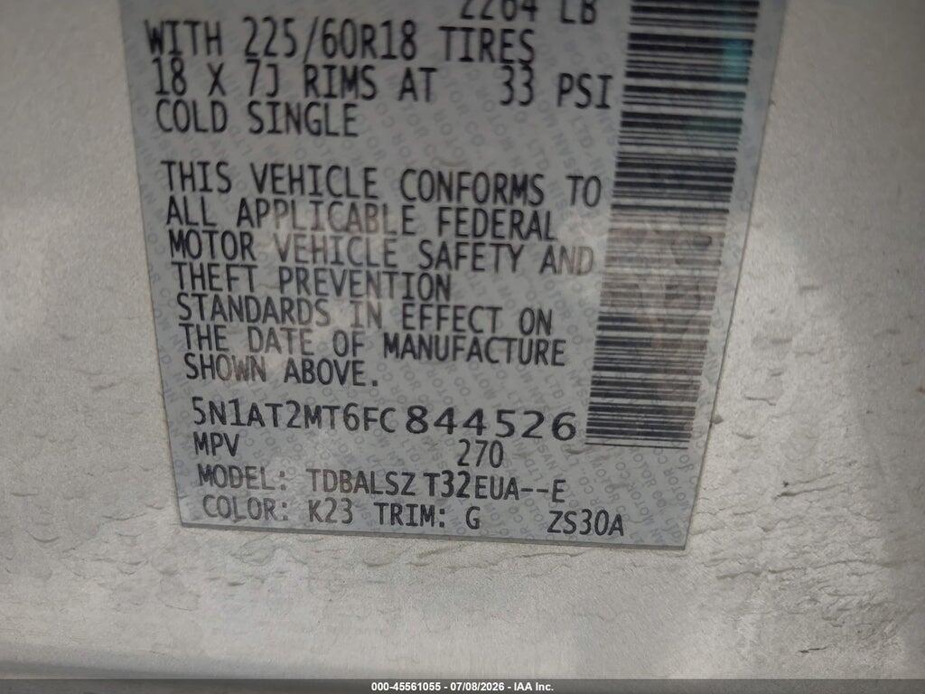 5N1AT2MT6FC844526 2015 NISSAN ROGUE photo no. 9