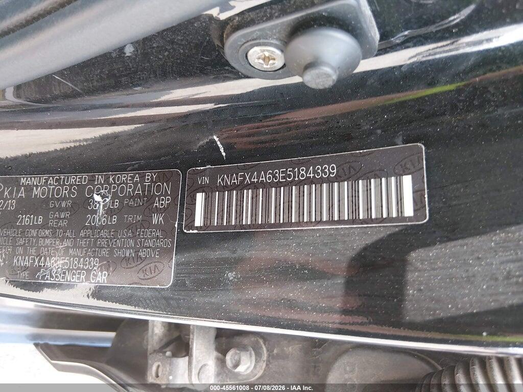 KNAFX4A63E5184339 2014 KIA FORTE photo no. 9