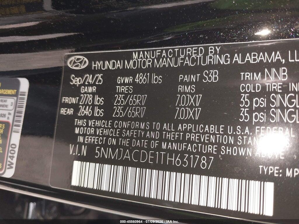 5NMJACDE1TH631787 2026 HYUNDAI TUCSON photo no. 9