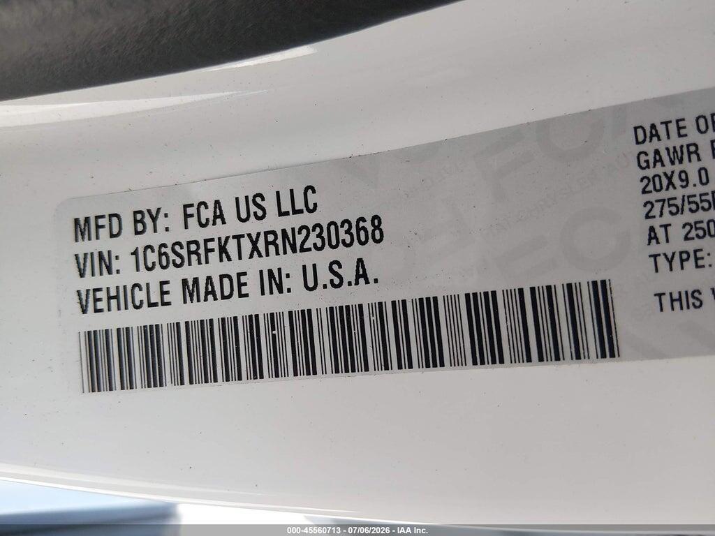 1C6SRFKTXRN230368 2024 RAM 1500 photo no. 9