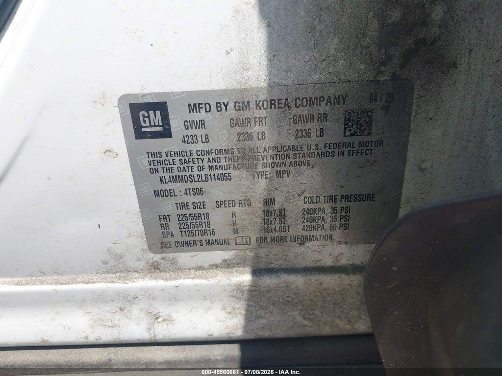 KL4MMDSL2LB114055 2020 BUICK ENCORE GX photo no. 9