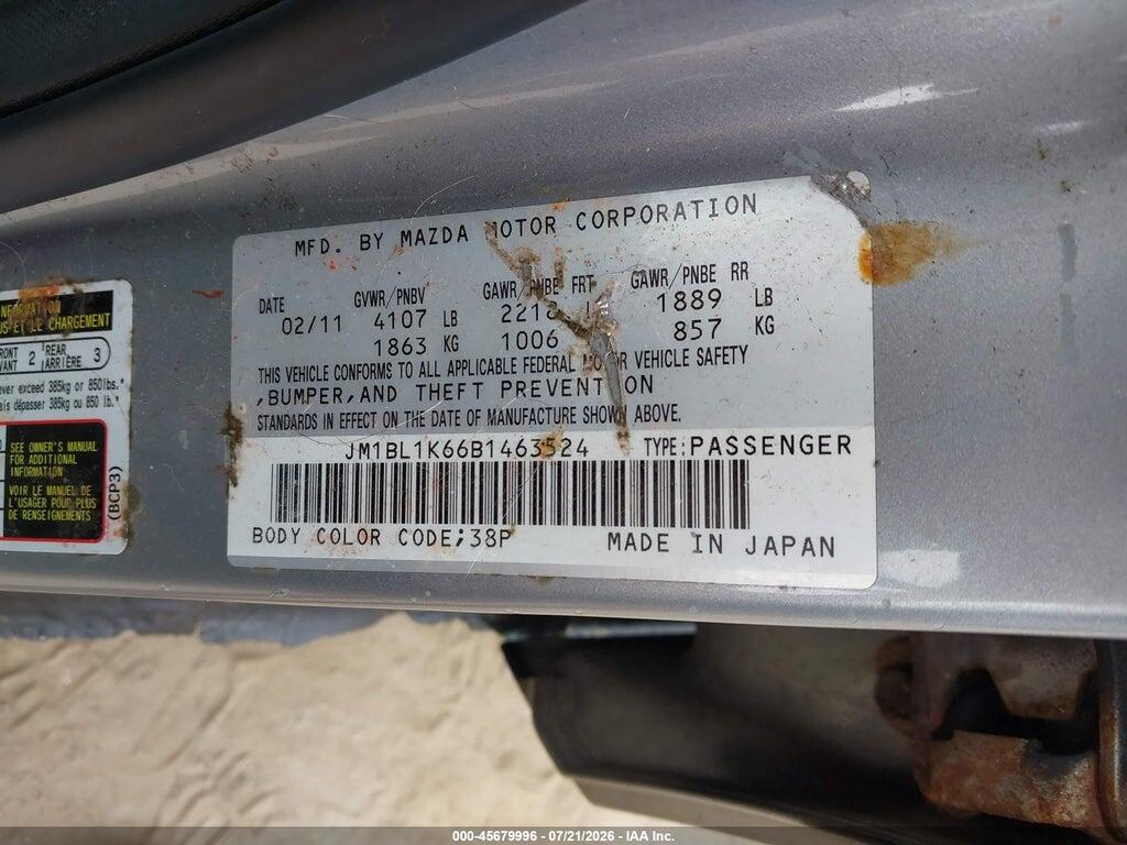 JM1BL1K66B1463524 2011 MAZDA MAZDA3 photo no. 9