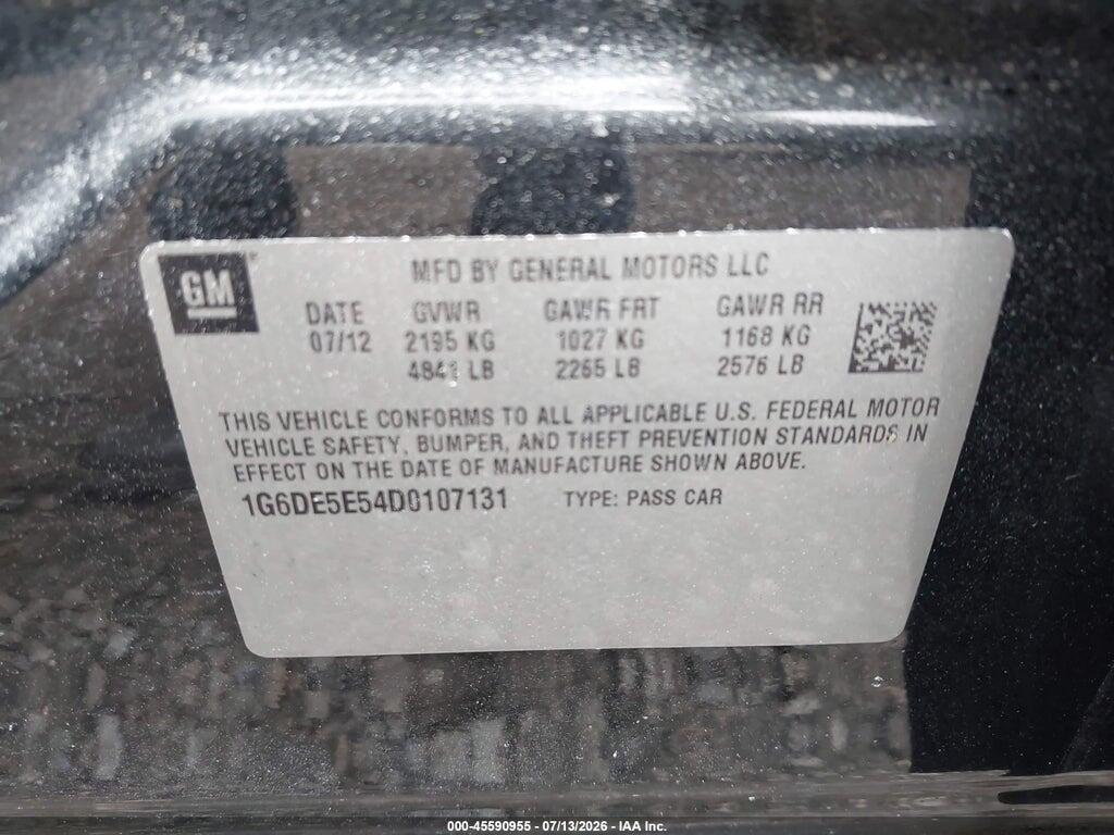 1G6DE5E54D0107131 2013 CADILLAC CTS photo no. 9