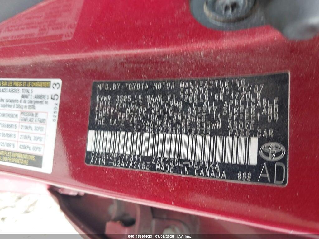 2T1BR32E38C918335 2008 TOYOTA COROLLA photo no. 9