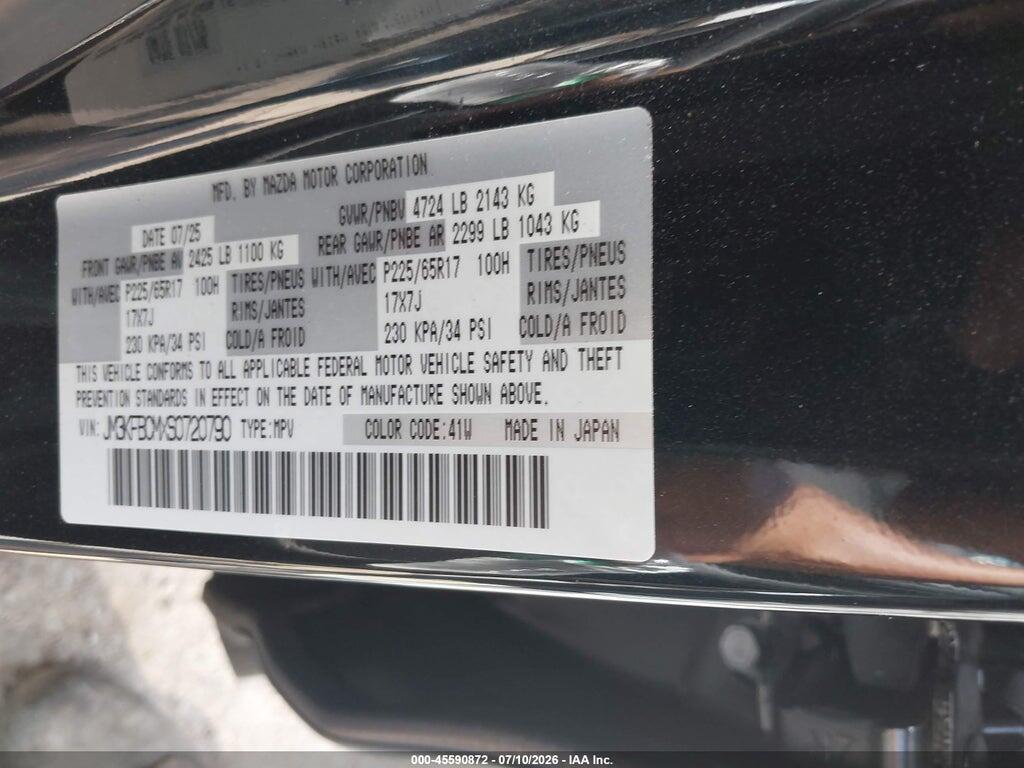 JM3KFBCMXS0720790 2025 MAZDA CX-5 photo no. 9