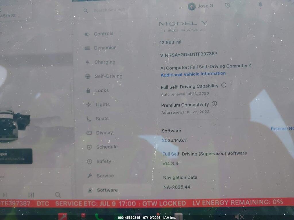 7SAYGDED1TF397387 2026 TESLA MODEL Y photo no. 7