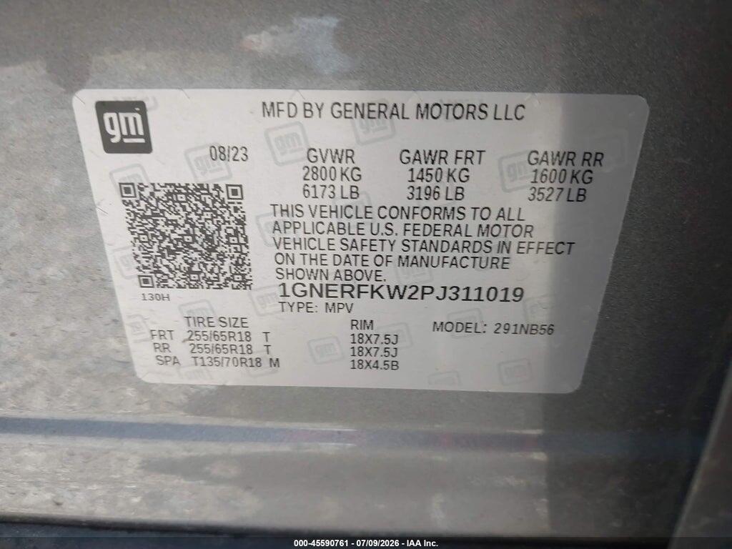 1GNERFKW2PJ311019 2023 CHEVROLET TRAVERSE photo no. 9