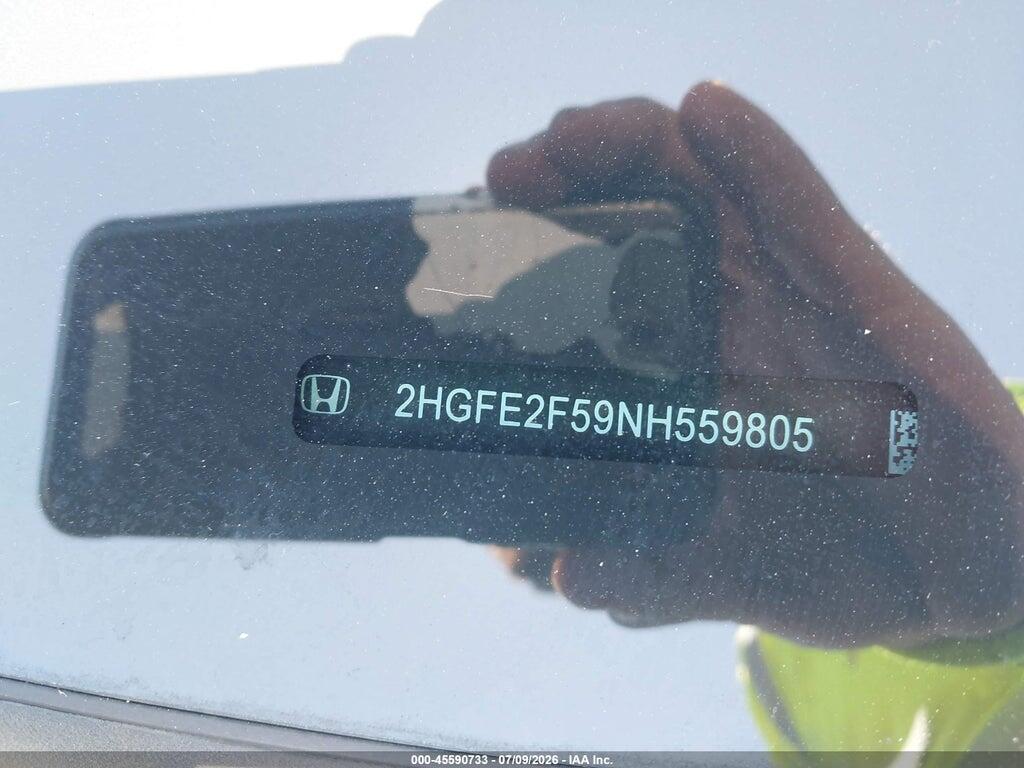 2HGFE2F59NH559805 2022 HONDA CIVIC photo no. 9