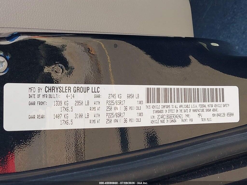 2C4RC1BG6ER342421 2014 CHRYSLER TOWN & COUNTRY photo no. 9