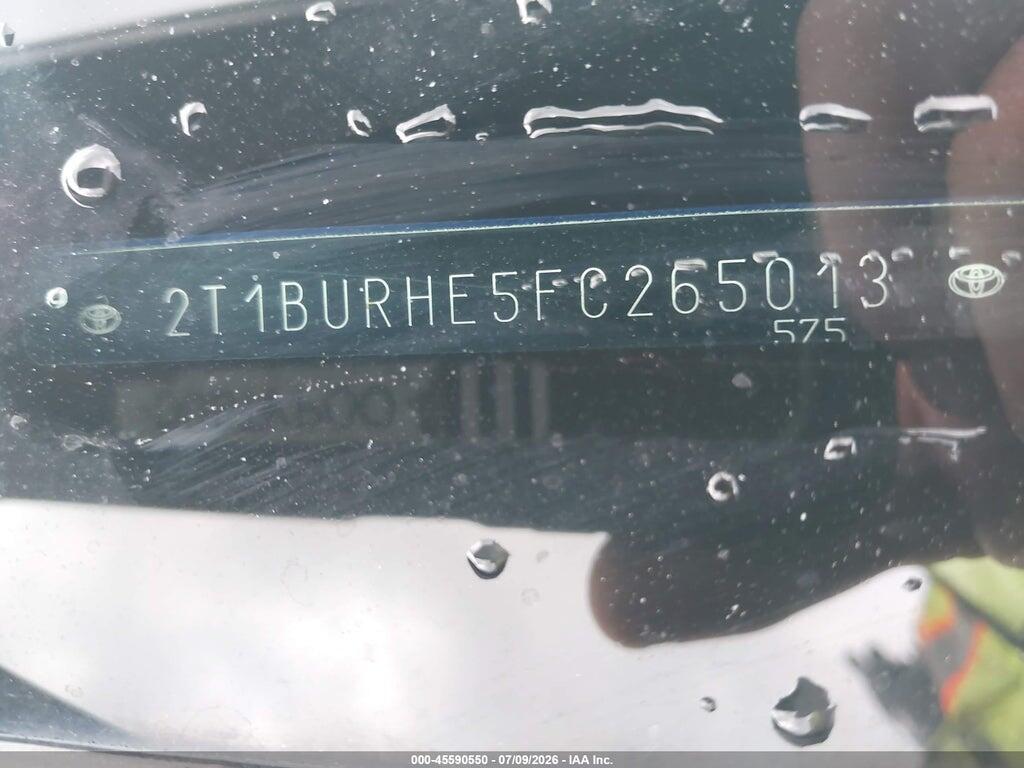 2T1BURHE5FC265013 2015 TOYOTA COROLLA photo no. 9