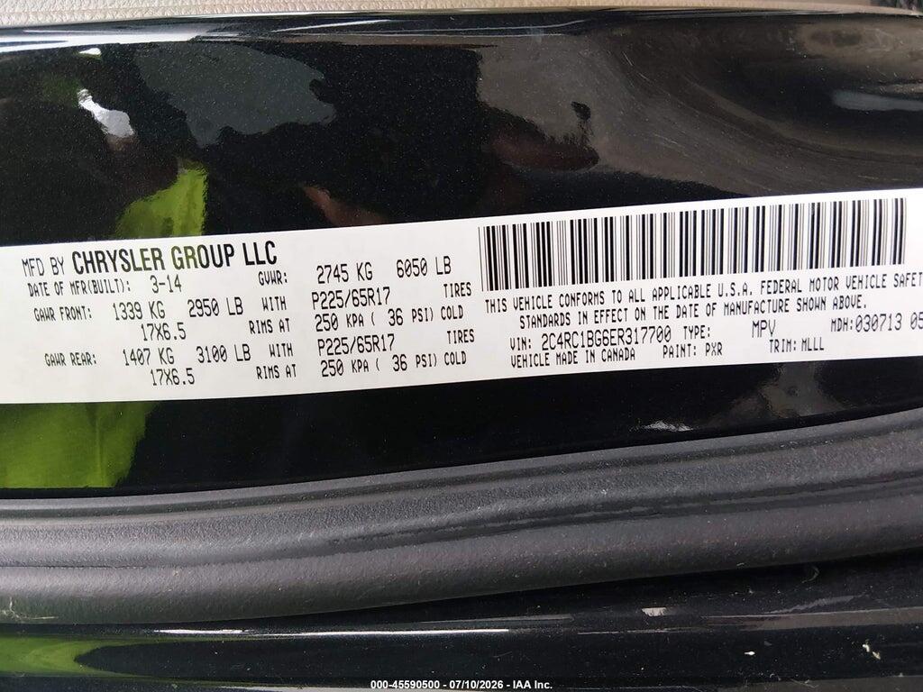 2C4RC1BG6ER317700 2014 CHRYSLER TOWN & COUNTRY photo no. 9