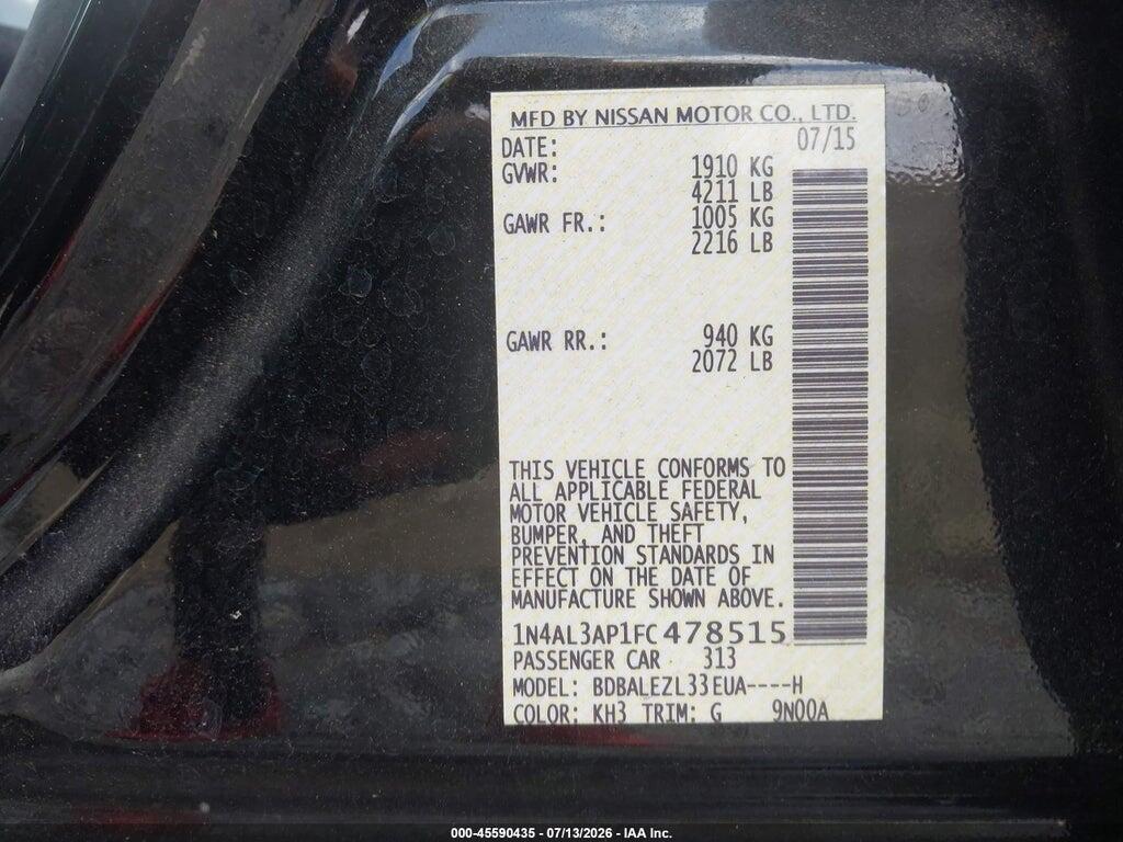 1N4AL3AP1FC478515 2015 NISSAN ALTIMA photo no. 9