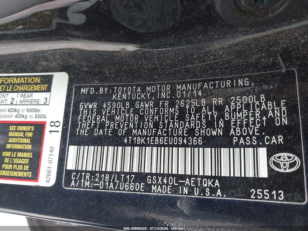 4T1BK1EB6EU094366 2014 TOYOTA AVALON photo no. 9