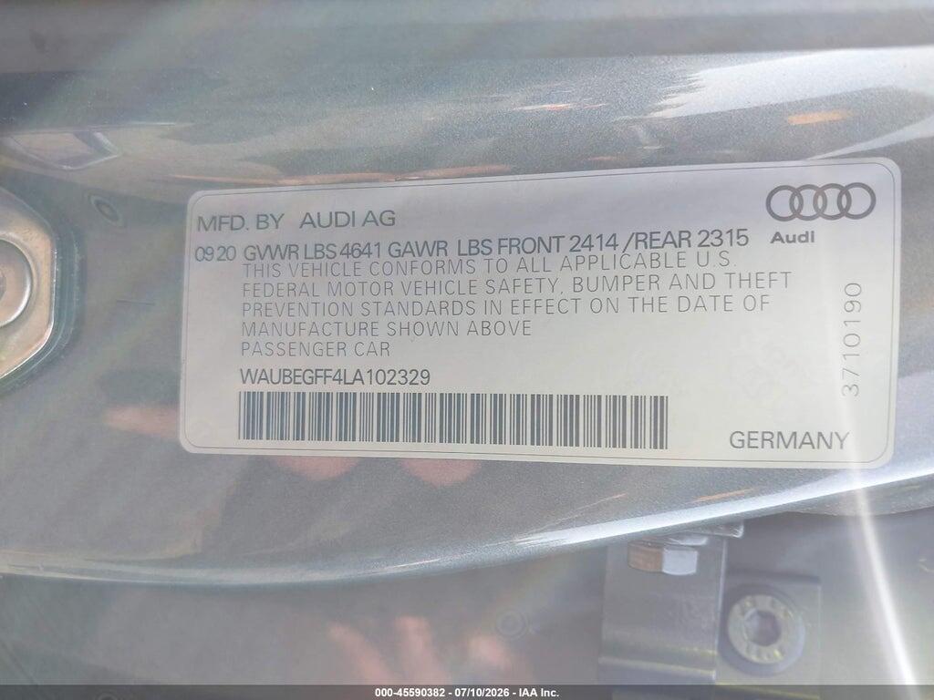 WAUBEGFF4LA102329 2020 AUDI A3 photo no. 9
