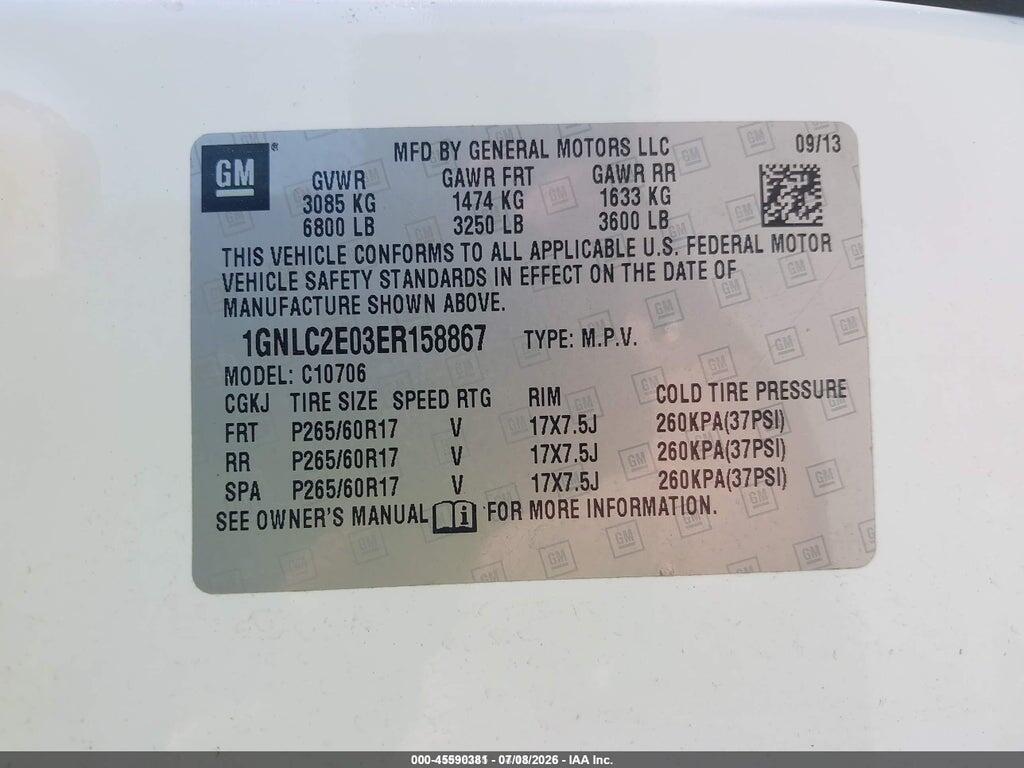 1GNLC2E03ER158867 2014 CHEVROLET TAHOE photo no. 9