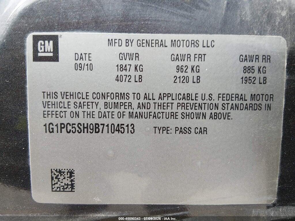1G1PC5SH9B7104513 2011 CHEVROLET CRUZE photo no. 9