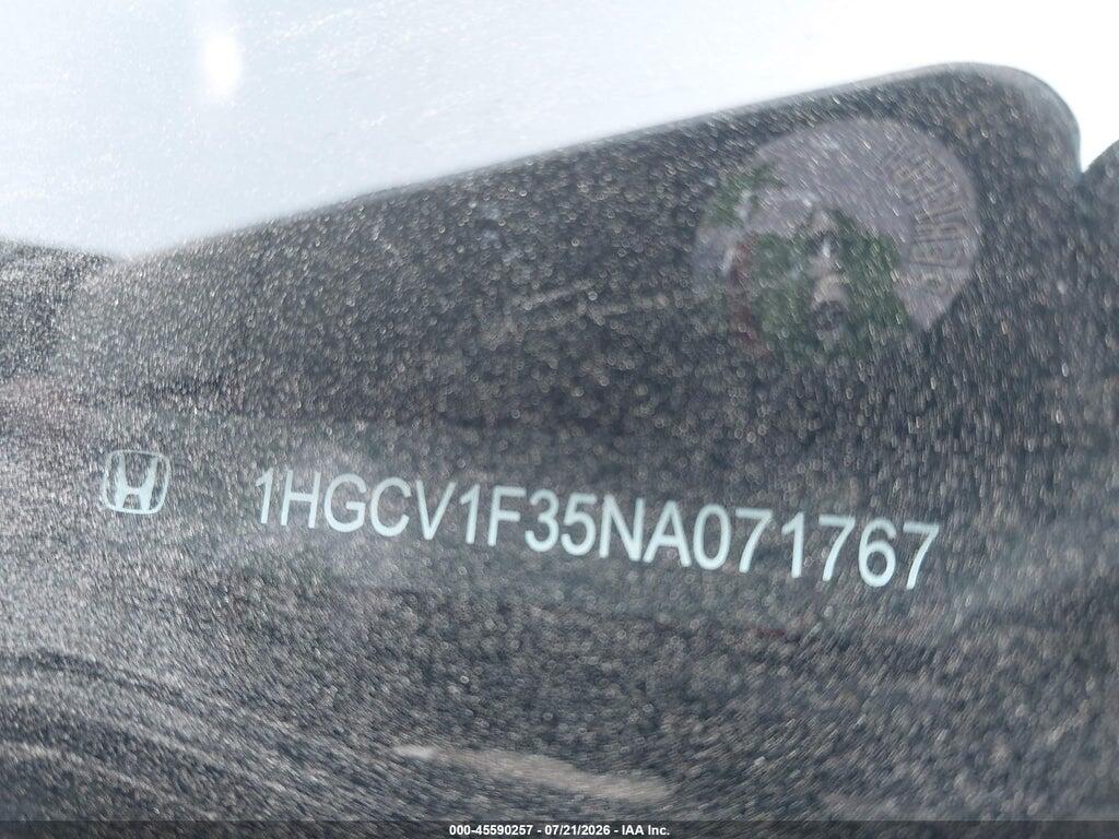 1HGCV1F35NA071767 2022 HONDA ACCORD photo no. 9