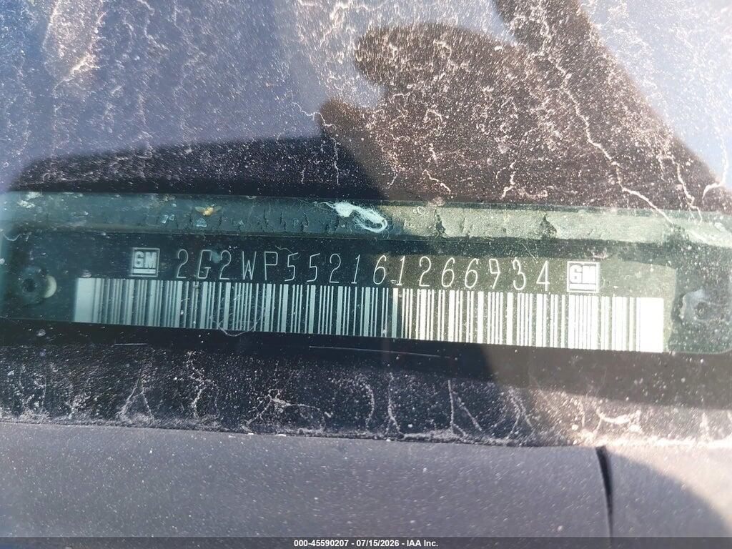 2G2WP552161266934 2006 PONTIAC GRAND PRIX photo no. 9