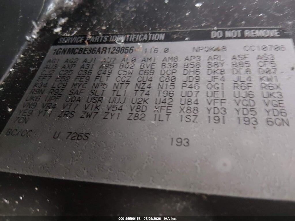 1GNMCBE36AR129856 2010 CHEVROLET TAHOE photo no. 9