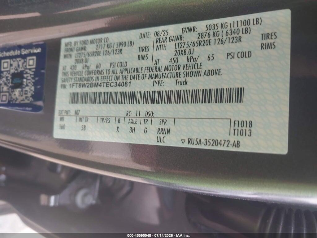1FT8W2BM4TEC34081 2026 FORD F-250 photo no. 8