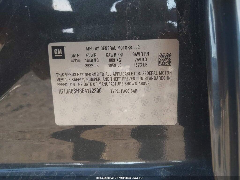1G1JA6SH8E4172390 2014 CHEVROLET SONIC photo no. 9