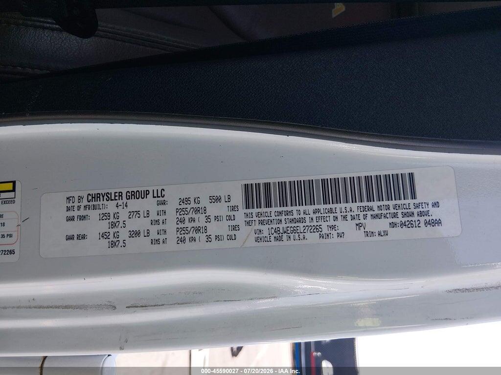 1C4BJWEG6EL272265 2014 JEEP WRANGLER UNLIMITED photo no. 9