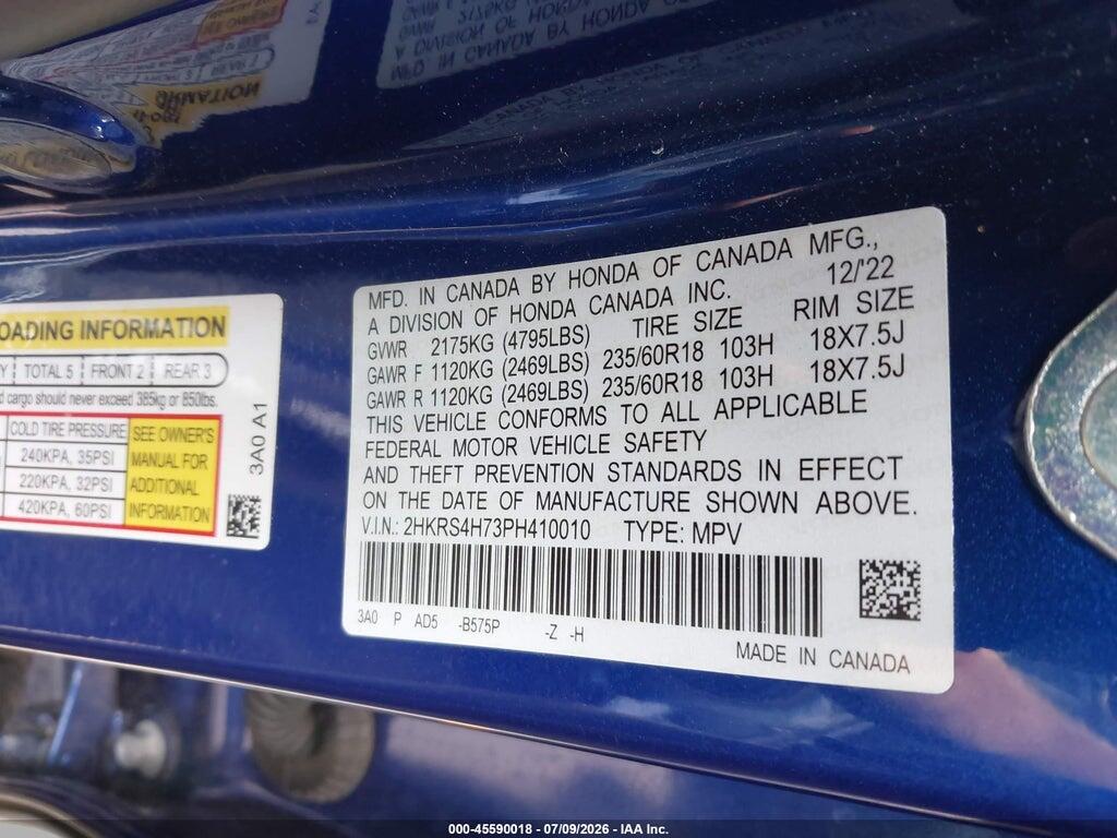 2HKRS4H73PH410010 2023 HONDA CR-V photo no. 9