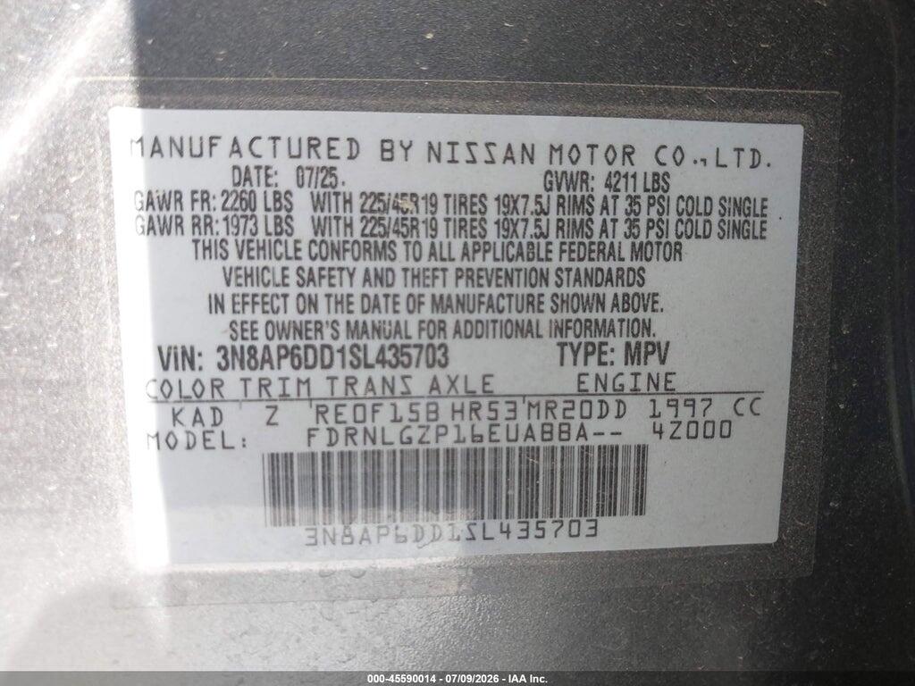 3N8AP6DD1SL435703 2025 NISSAN KICKS photo no. 9