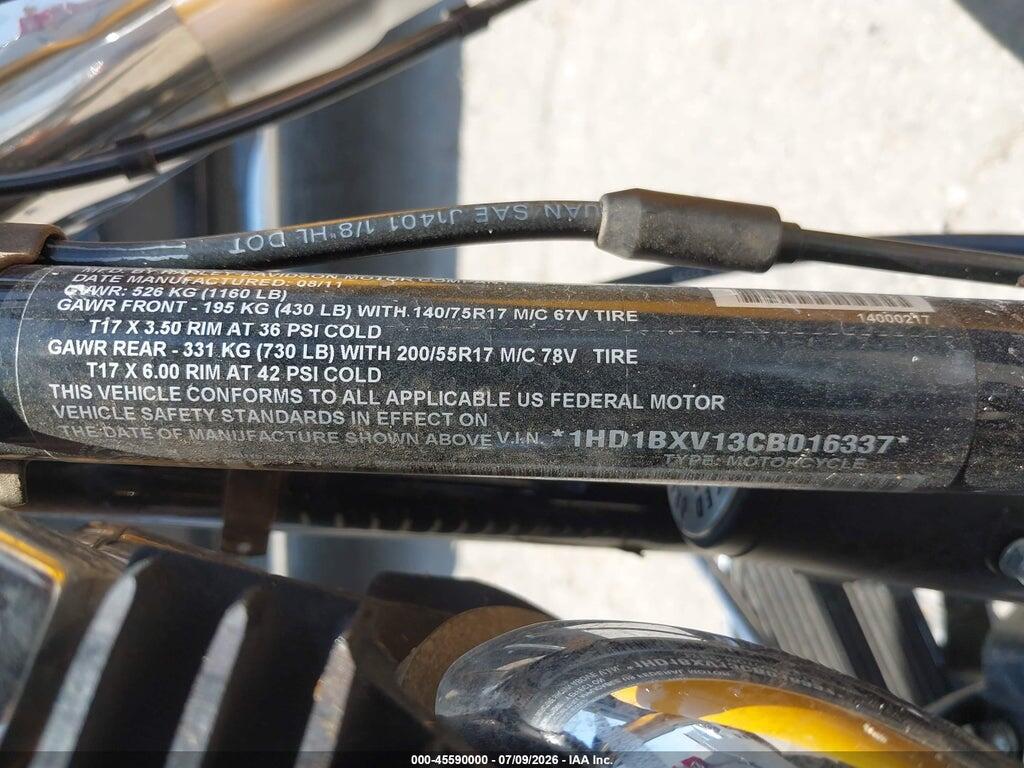 1HD1BXV13CB016337 2012 HARLEY-DAVIDSON FLSTF photo no. 10
