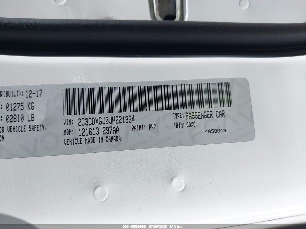 2C3CDXGJ0JH221334 2018 DODGE CHARGER photo no. 9