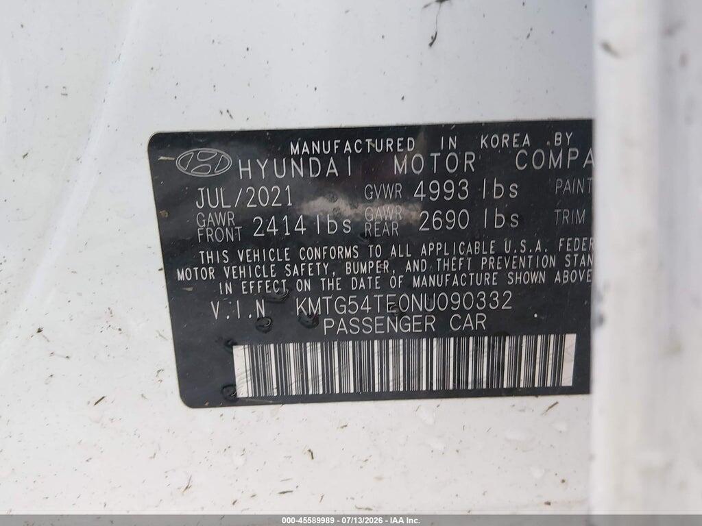 KMTG54TE0NU090332 2022 GENESIS G70 photo no. 9